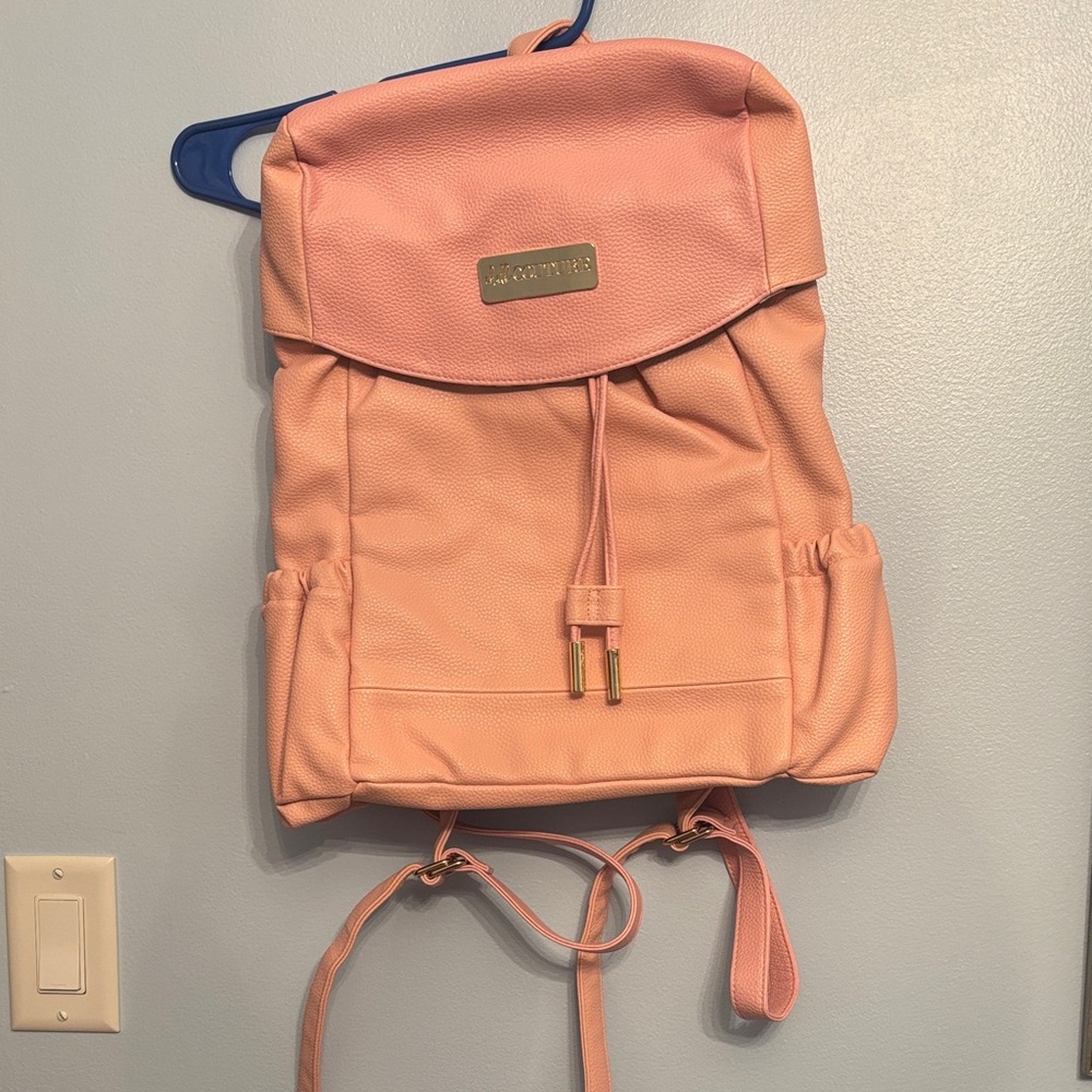 Chalk Couture Coral Backpack with Gold Accents